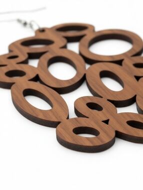 BeeHive ▪︎ Wood Enriched Laser Cut Earringz